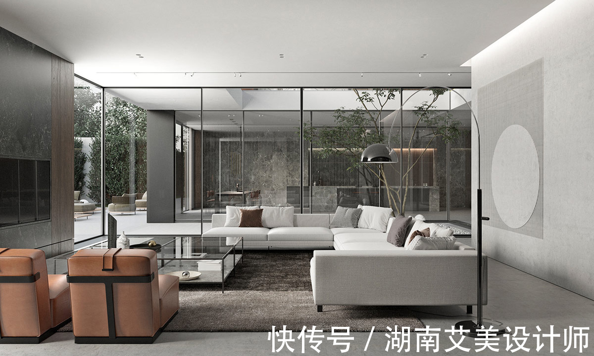 私宅|225㎡私宅设计,极简空间中找寻那一隅宁静致远