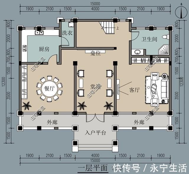 建筑|农村建房没有堂屋,那还怎么住人8套带堂屋户型30万就能盖
