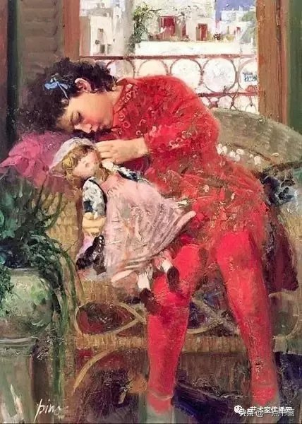 美术学院$皮诺德埃尼的油画人物,色彩斑斓,动静结合,光彩照人