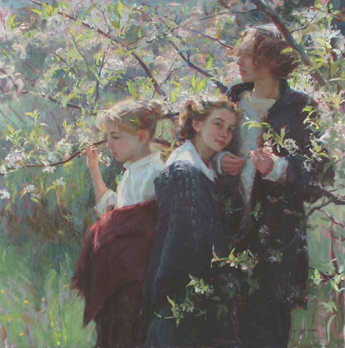 丹尼尔·夫·捷哈兹&美国艺术家丹尼尔·夫·捷哈兹油画中令人怦然心动的美人