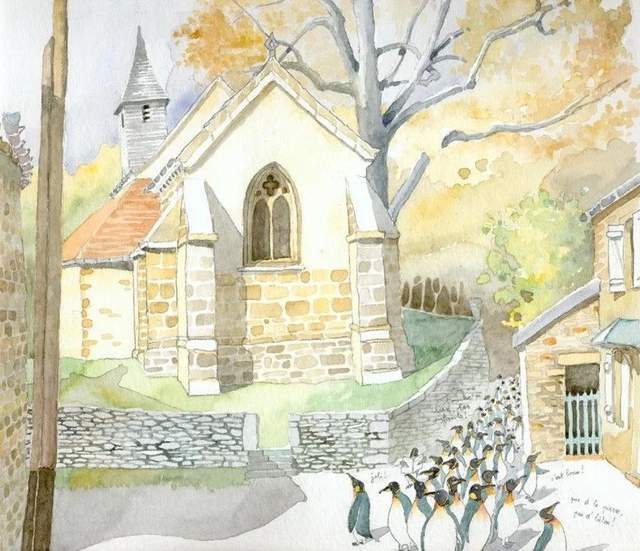 水彩&颇有想象力的插画:童话故事般的建筑水彩