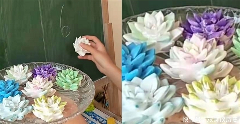 粉笔能做成啥样?海豚可以,花朵可以,看到最后:老师想哭了!