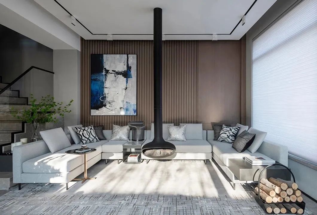 布置|360㎡现代高级灰，舒适优雅的别墅，生活令人羡慕