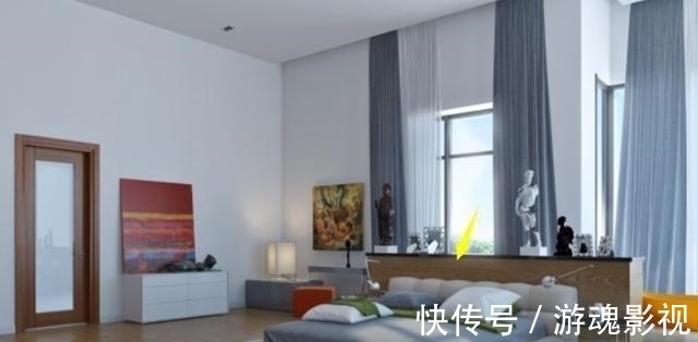 矮柜|床头不得已靠窗,一招化解:加一字形20cm宽矮台面,也当床头柜用