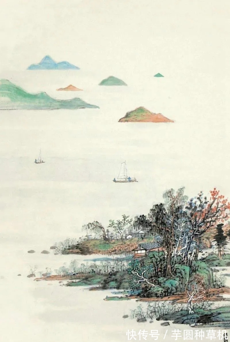 山水画@清润古朴|伍蠡甫山水画