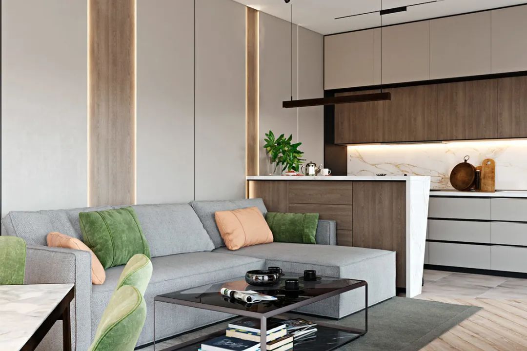 简约|100㎡现代简约，不规则的三房户型，开放式格局，自然而温馨