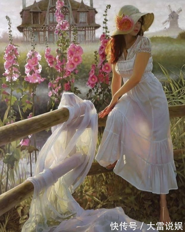 画作@画家夫妇合作画人体油画,他们善于捕捉人体光影,画作细腻而唯美