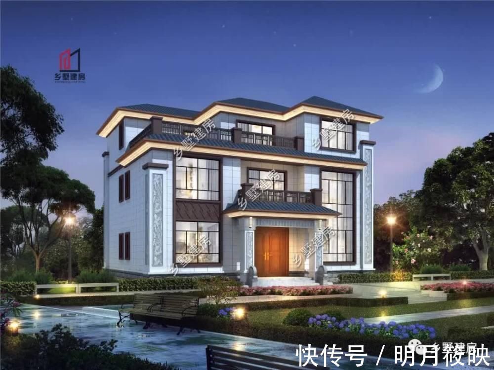 平面图|适合农村的好户型，西体中装，精美实用，回乡建一栋，全家都能住