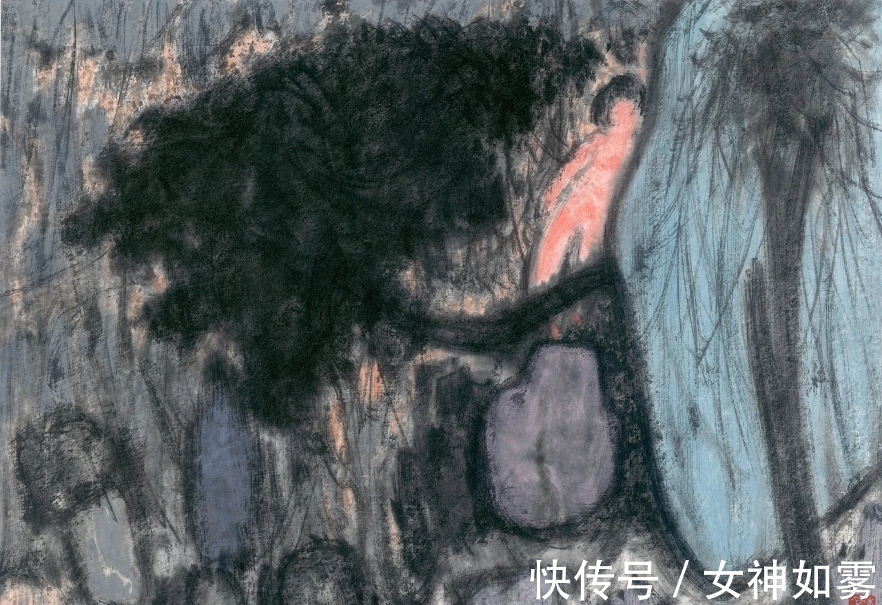 中国画$曹鑫中国画|有意渲染一种神秘而幽深的气氛