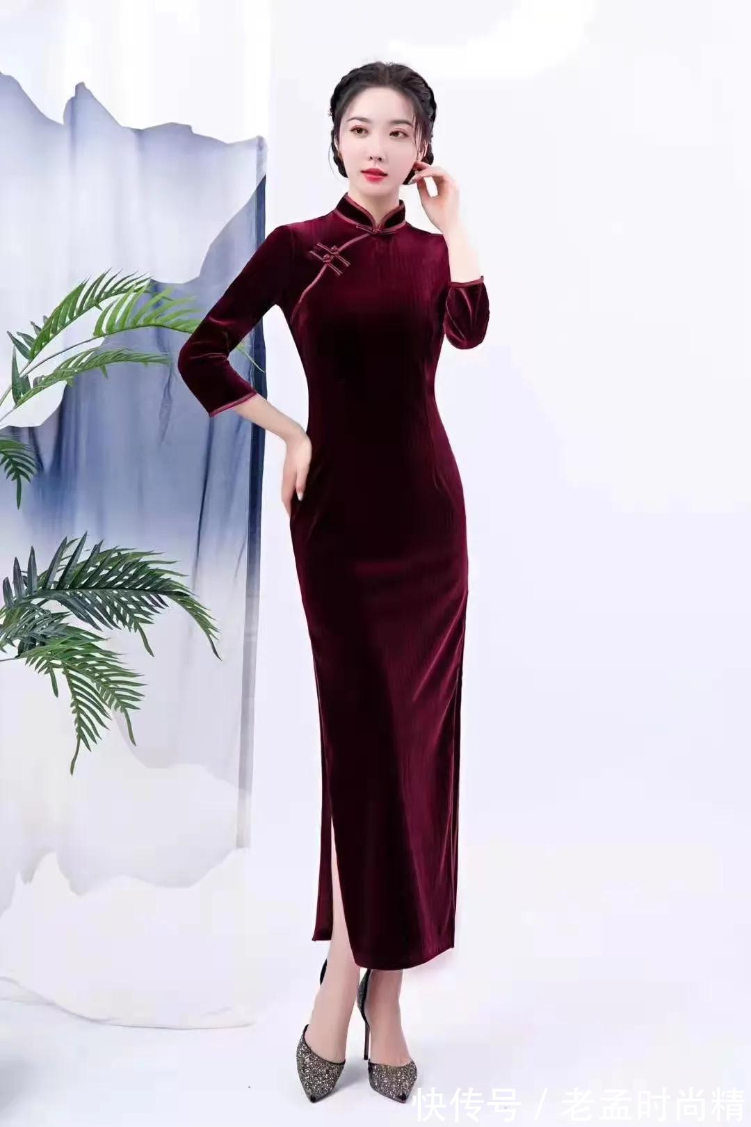 旗袍|丝绒让你的旗袍更有质感!奢华再添一抹高雅之感,让人迷醉不已!