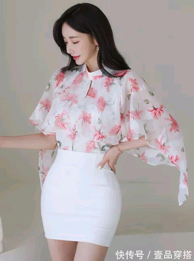 孙允珠|女神孙允珠高清时尚搭配:娇婷雨帘暮春水韵玫瑰蝶袖裙