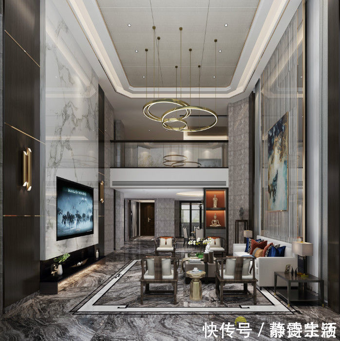 别墅|晒晒中式轻奢风大别墅,装修豪华,300平花了60多万,值吗