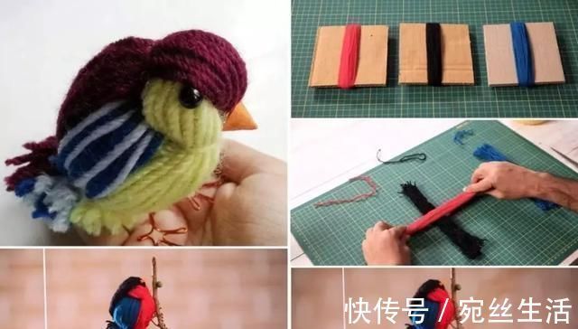 织毛衣剩下一点毛线,留着做什么DIY小鸟玩偶吧,孩子可喜欢了