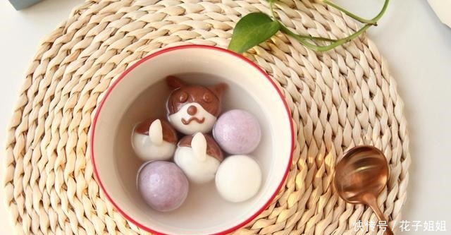 元宵节的柴犬汤圆,可爱萌物,啊呜一口,小朋友都爱的汤圆