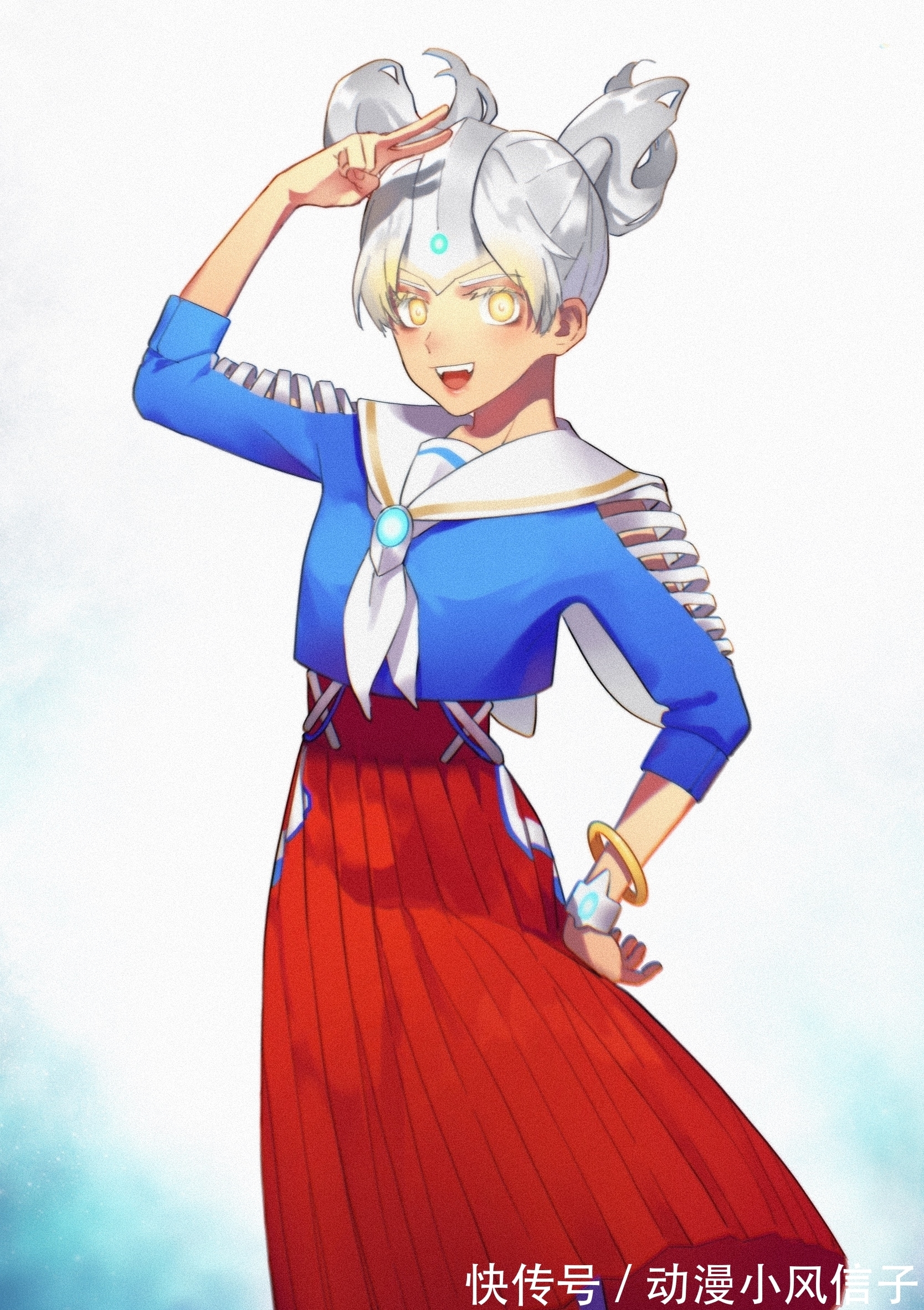 少女心|奥特曼也有少女心,风纪委员欧布驾到,谁能拒绝三马尾的赛罗呢