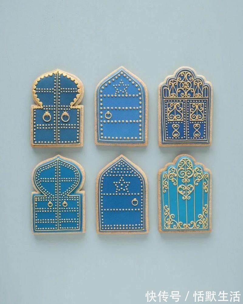 饼干|美到舍不得吃!甜品师手作花砖饼干,救救老夫的少女心!