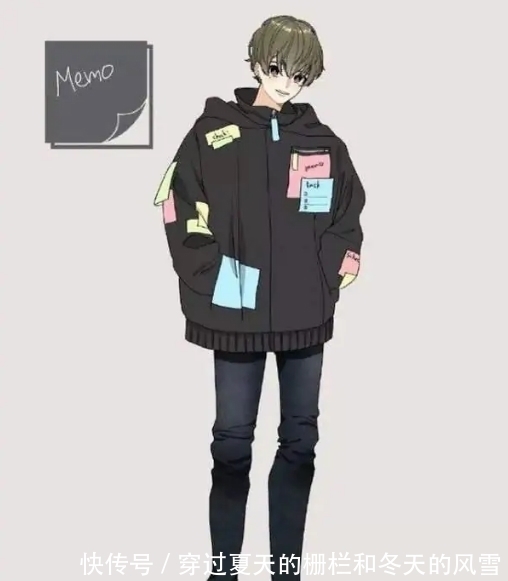 可爱|学习工具拟人化,圆规化身长裙少女,便利贴少年好帅