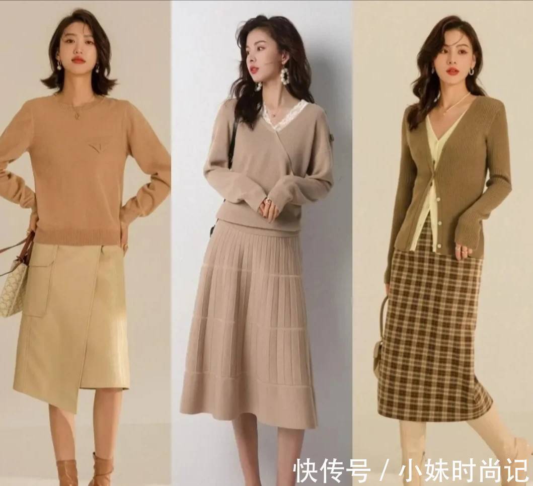 裤子|冬天穿“裤子”太普通了!时髦女人还是穿“半裙”,温婉动人