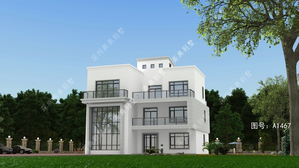 别墅|超时尚现代别墅,布局合理舒适,满足日常生活需求。