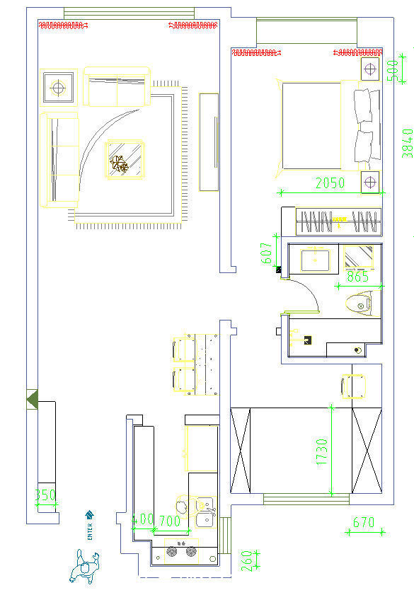 简欧风|汇龙拾光里65.5㎡融入现代元素的简欧风带给家人数不尽的舒服