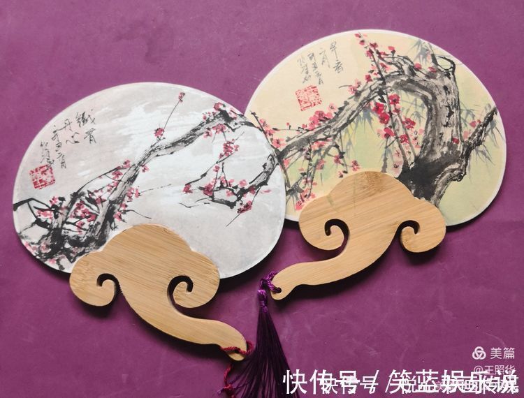 新春|在小小团扇中尽情挥洒,王照华牛年新春《梅花百扇迎春展》