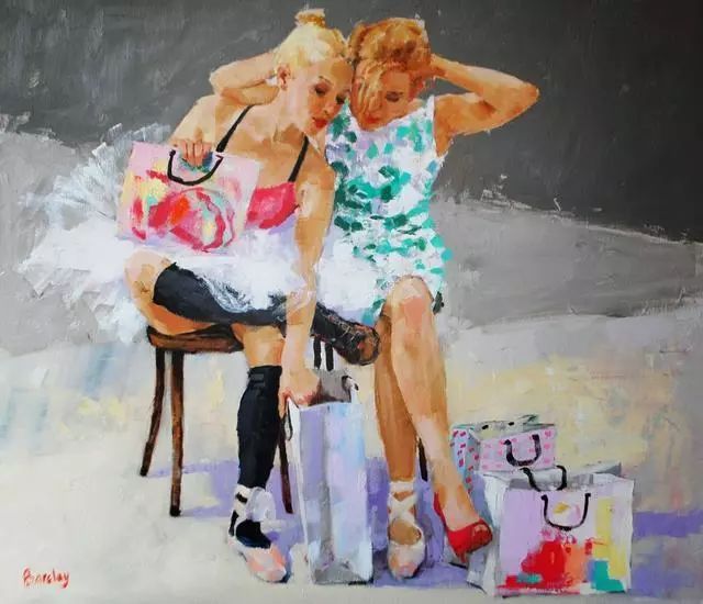 穆里尔|英国画家穆里尔笔下的舞女,身体张力的展现,舒展的弧度太美