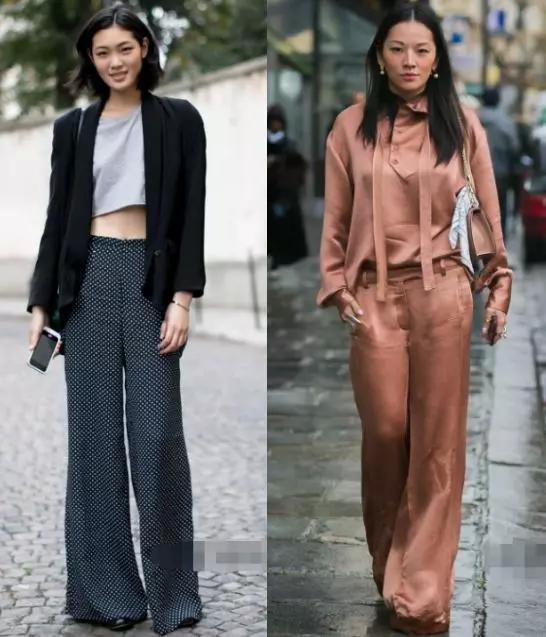 高跟鞋搭配阔腿裤，优雅时尚显高显腿长