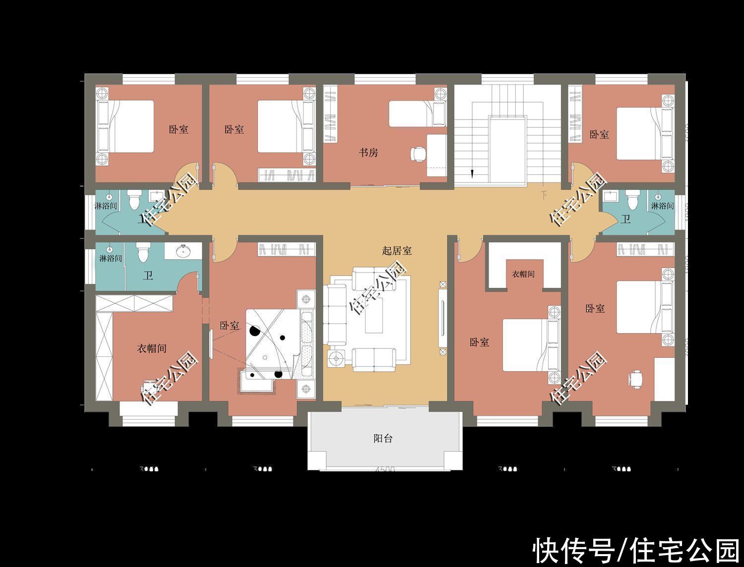 占地尺寸|2020年排名前十的10套二层户型图，尤其是第六套，谁看了都满意