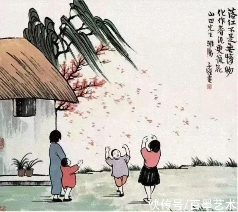 郑午昌@春风拂柳，春意浓！大师笔下的春柳太美了