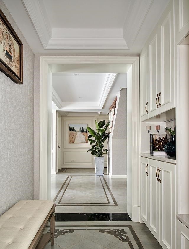 风格|三口之家的简美复式,从玄关开始就优雅,室内精致大气,赏心悦目!