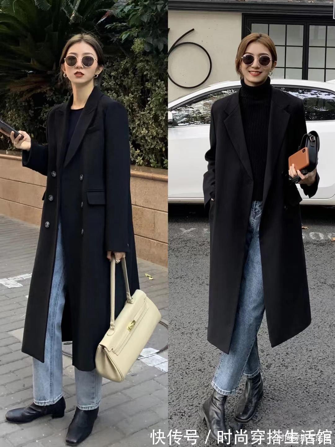 亮色 “黑色大衣”太沉闷?那是你不会搭!今年这样穿时髦又高级,真美