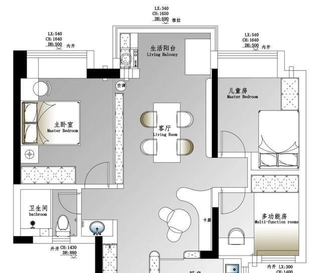 高低床|真看不出来她家只有87㎡,客厅取消沙发和茶几,一眼望去分外明亮
