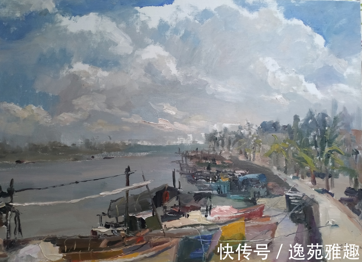 五彩斑斓&「写生作品」回望深秋婺源,五彩斑斓,油画家汪志高作品欣赏