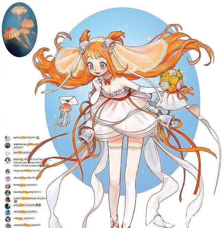 龙虾|万物皆可拟人化这只龙虾姐姐虽然很霸气,却不如水母萌妹受欢迎