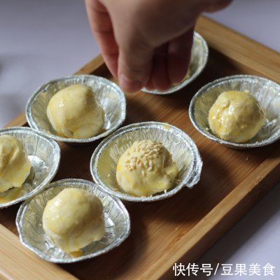 外皮酥脆，内馅爆浆|空气炸锅版烤蛋挞皮汤圆 | 安冉