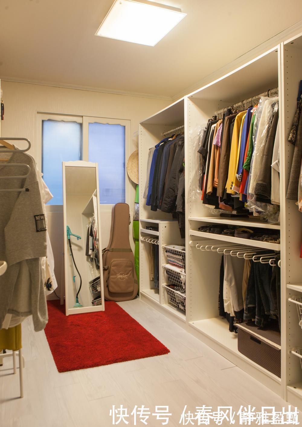 夫妻|丁克夫妻的家56㎡面积不大,舍弃一间卧室改成衣帽间,住着舒服