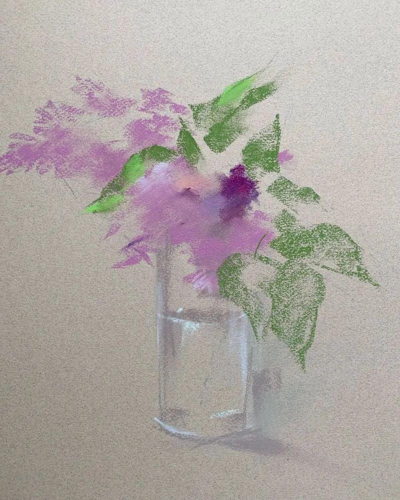 鲜花!太疯狂了!原来用粉笔画画,也可以这么美,简单几招教你,美到邻居羡慕嫉妒