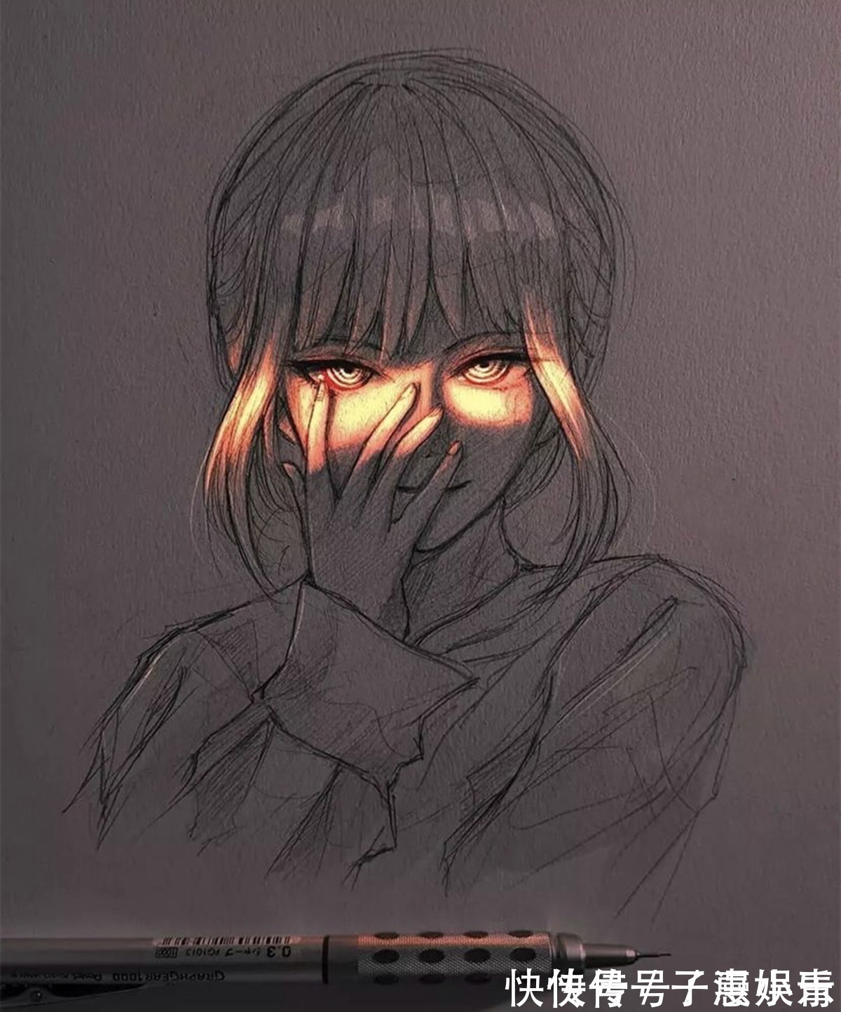 彩色!用荧光笔绘制出光照的效果,原来会画画是一件如此快乐的事情