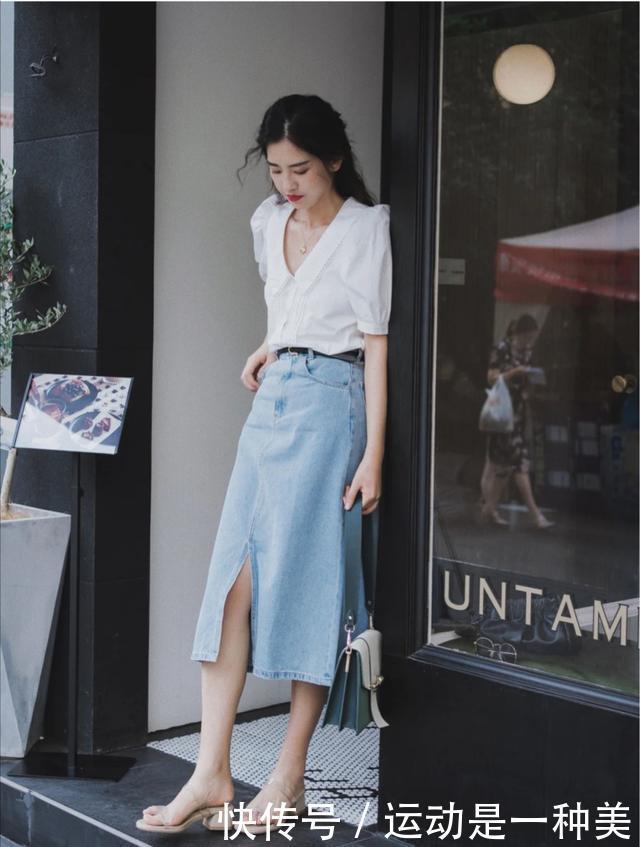 蓝色裙装清凉温柔又舒适,最后一款适合在孕期穿,谁穿谁好看