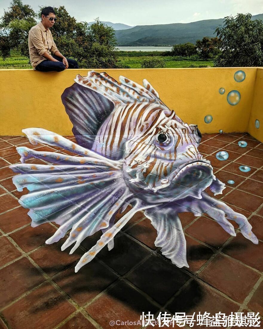 街头艺术|墨西哥版“神笔马良”!考古学家变3D画家,这些街头涂鸦帅爆了