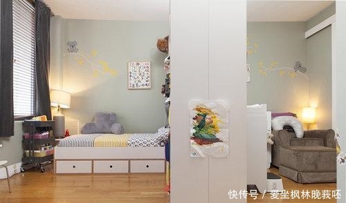 聪明的父母，都把一间儿童房隔成2间了！一儿一女同住一屋好方便！