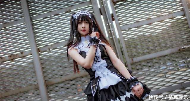 女仆|时崎狂三的cosplay,配“黑丝”女仆装的狂三只让人想把她抱回家