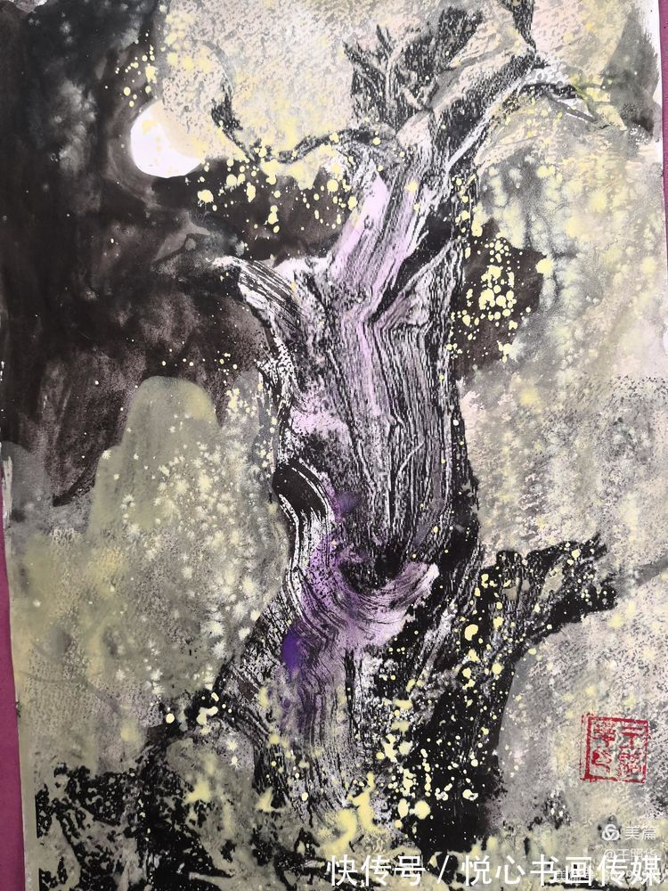 王照华@中国鹰王胡杨大师王照华鬼斧神工画胡杨《秘境》