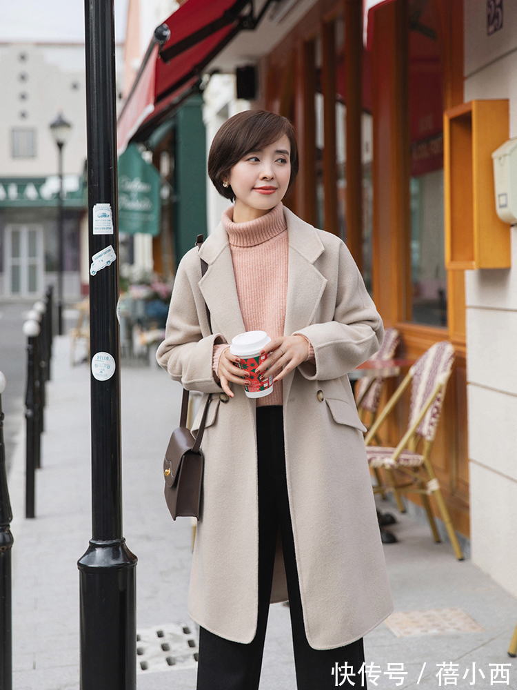 半身裙|秋冬建议多穿“大衣”,搭配半身裙保暖又优雅,搭配阔腿裤真高级