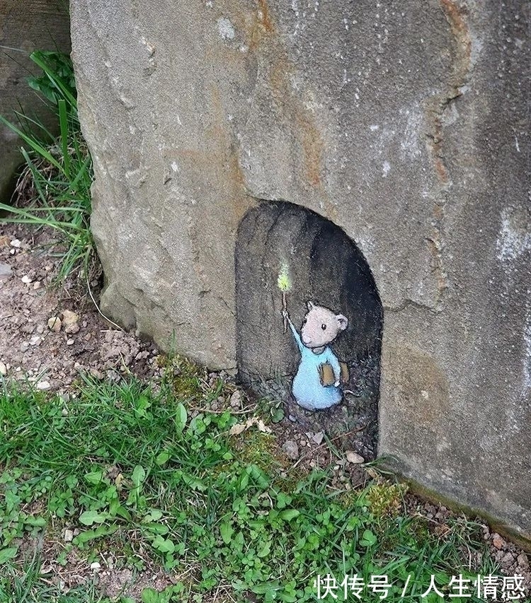 幸福的生活#可可爱爱的3D粉笔画,让无聊的街头变得妙趣横生,把路人都萌翻了