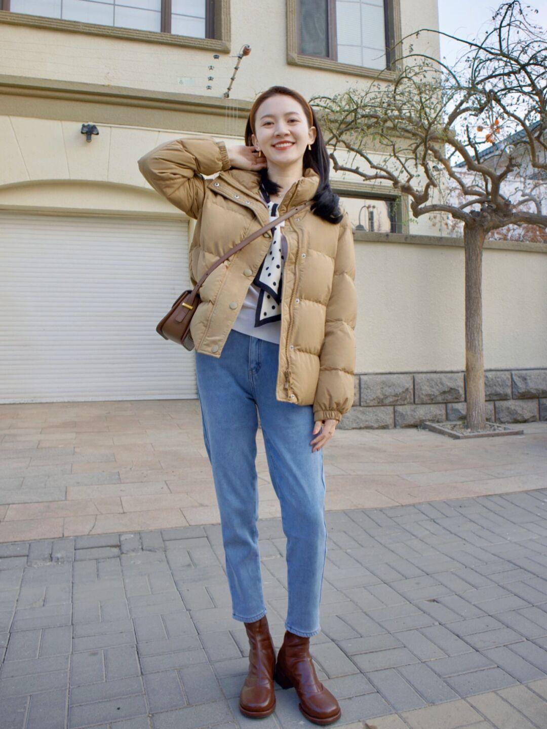 毛衣 小个子们可借鉴的“短羽绒服”搭配,教你打造大长腿,建议收藏