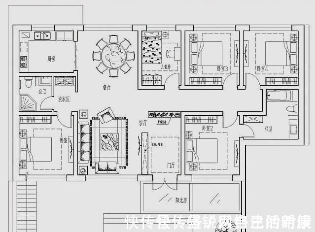 阳光房|五居室一层别墅,阳光房的设计形式,第一张效果图就迷住我了