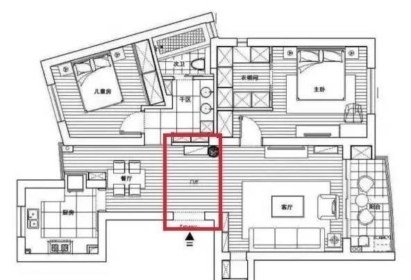 玄关|入户见厅的户型,玄关就该这样设计,不占地方又显得整齐,挺实用!