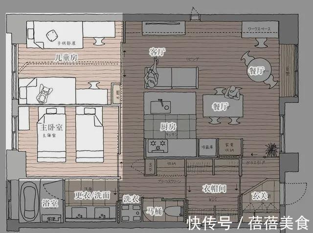 装修|74㎡四口之家的住宅装修，温暖、安静、自然