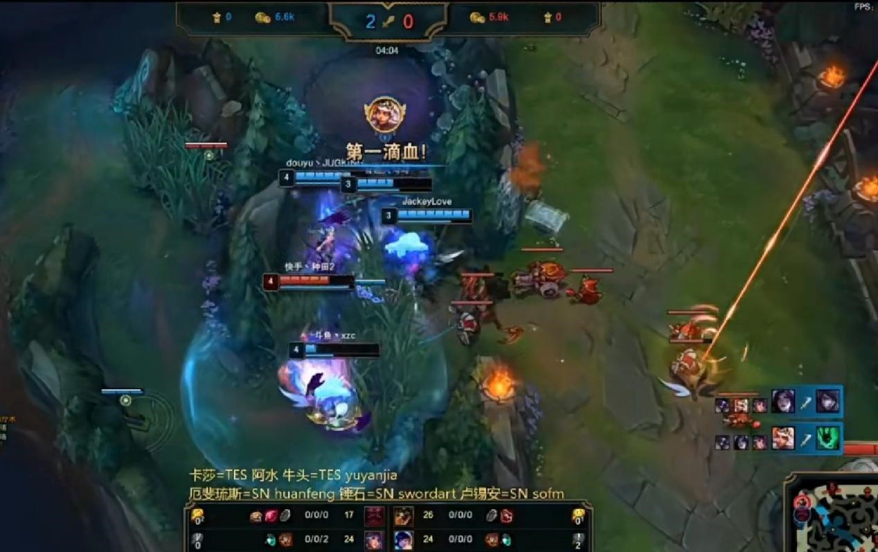 打成|SN和TES排位中提前相遇,焕峰被JKL打成1-8,气得Sofm直接挂机